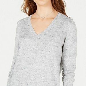 Style & Co • Oversized Light Grey V-Neck Sweater